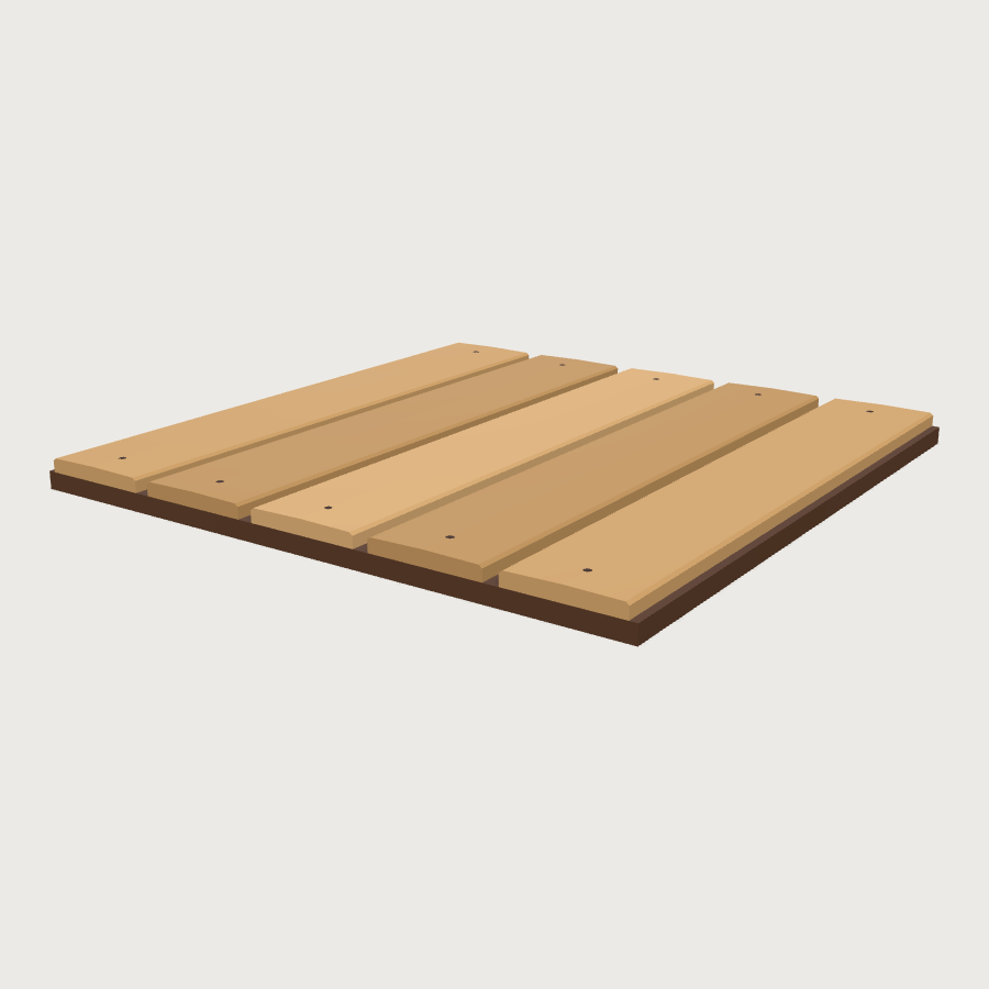 Plank Walkway Tile low-poly 3D model