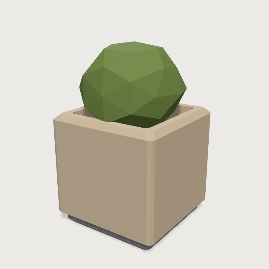 Planter low-poly 3D model