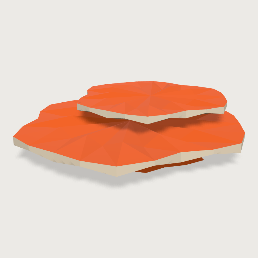 Plate Montipora low-poly 3D model