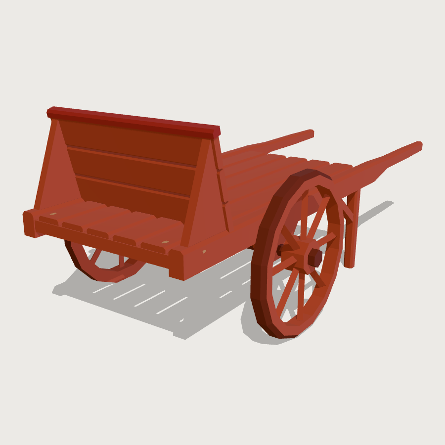 Platform Barrow low-poly 3D model