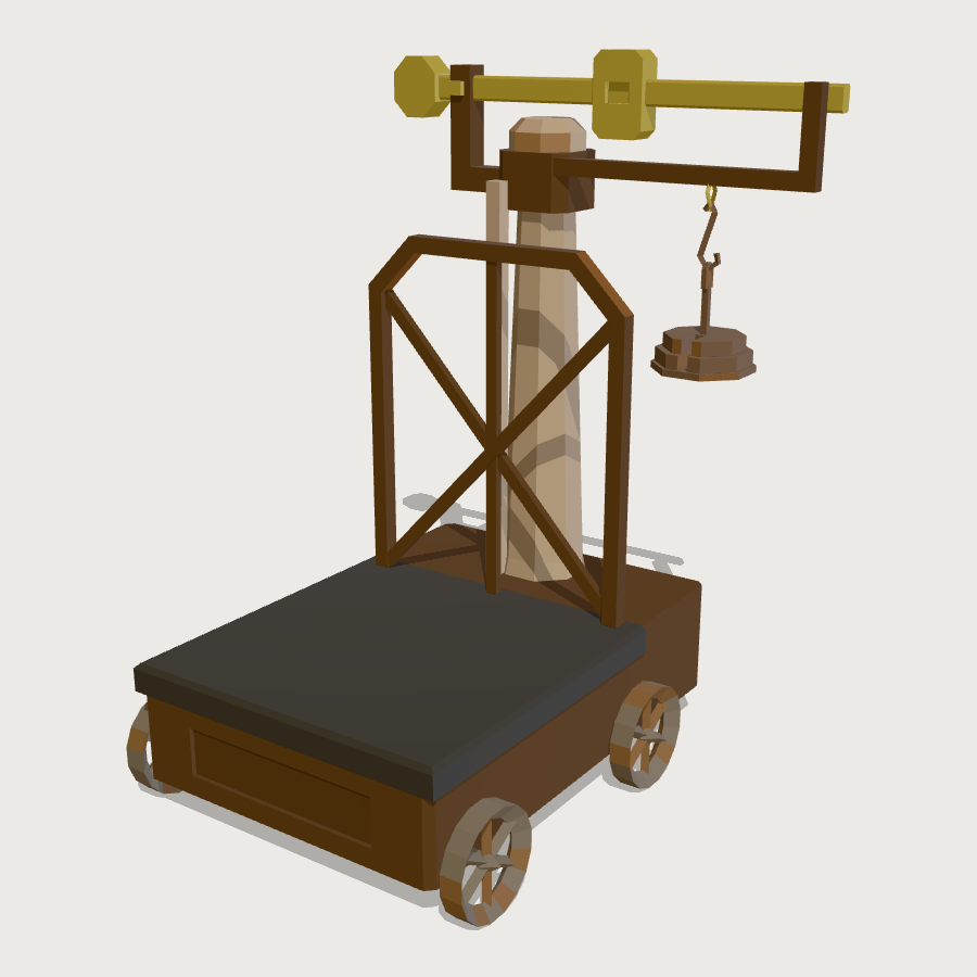 Platform Weighing Scale low-poly 3D model