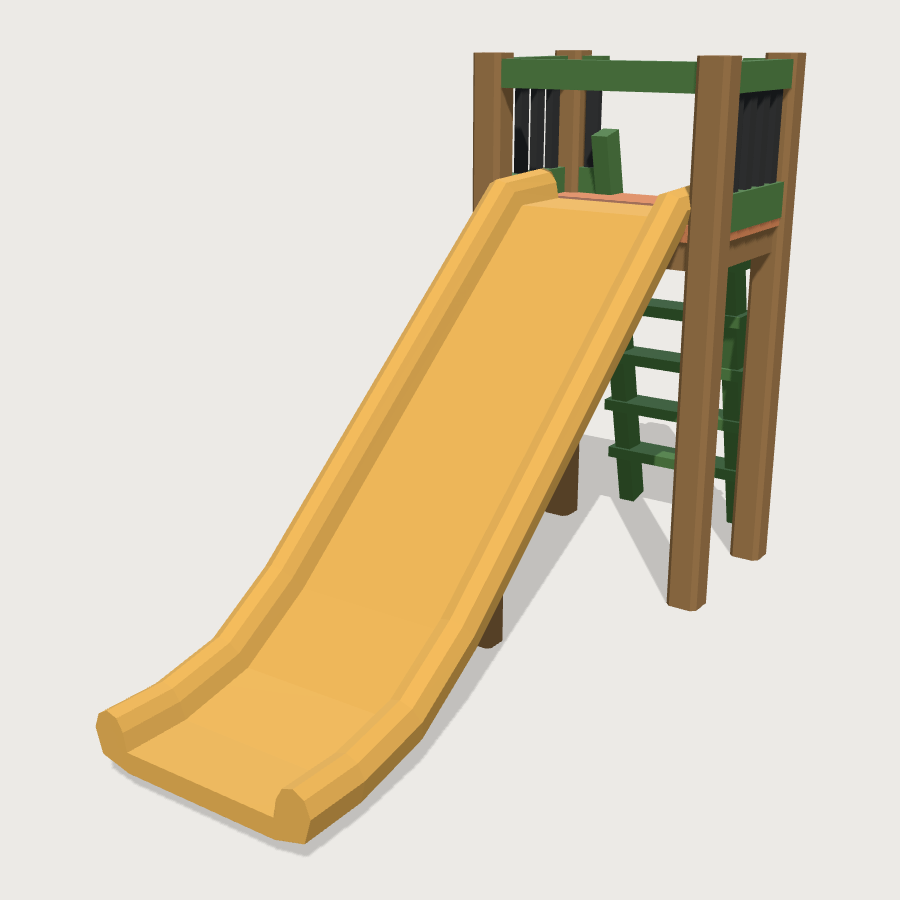 Playground Slide low-poly 3D model