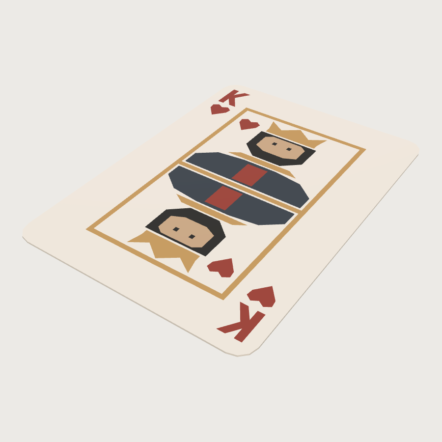Playing Card low-poly 3D model