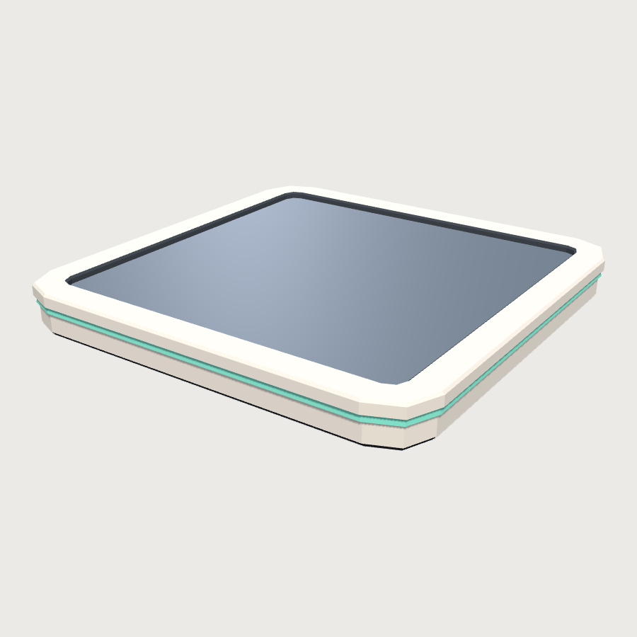 Plaza Water Basin low-poly 3D model