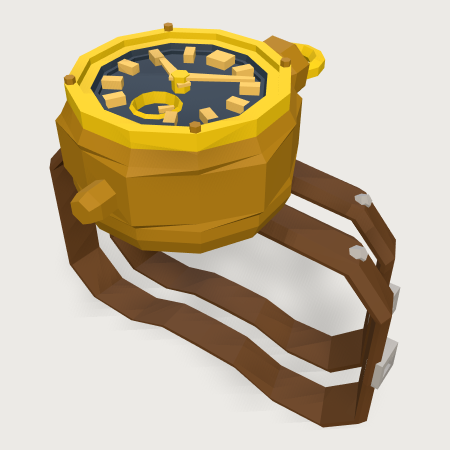 Pocket Watch Mount low-poly 3D model