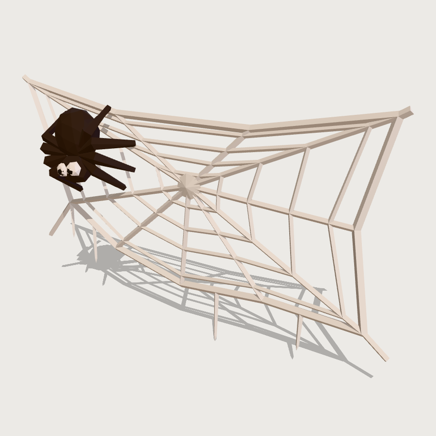 Porch Cobweb Drape low-poly 3D model