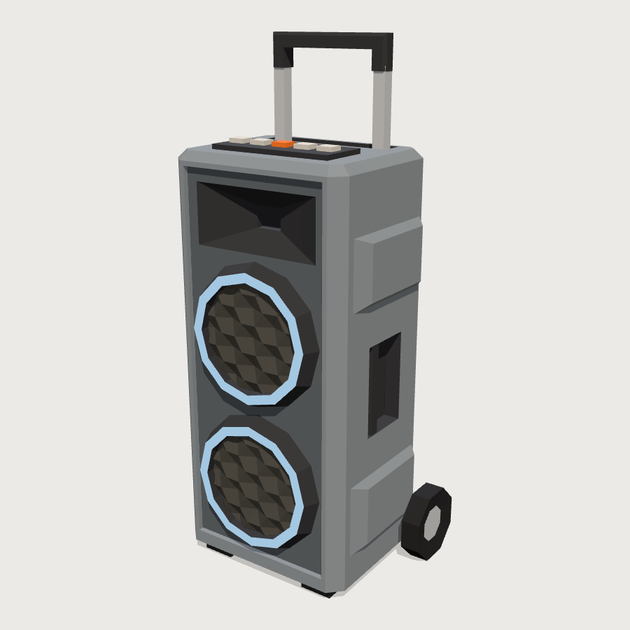 Portable Party Speaker low-poly 3D model