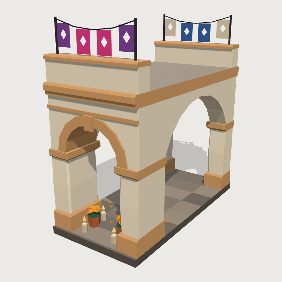 Portal Arcade Run low-poly 3D model