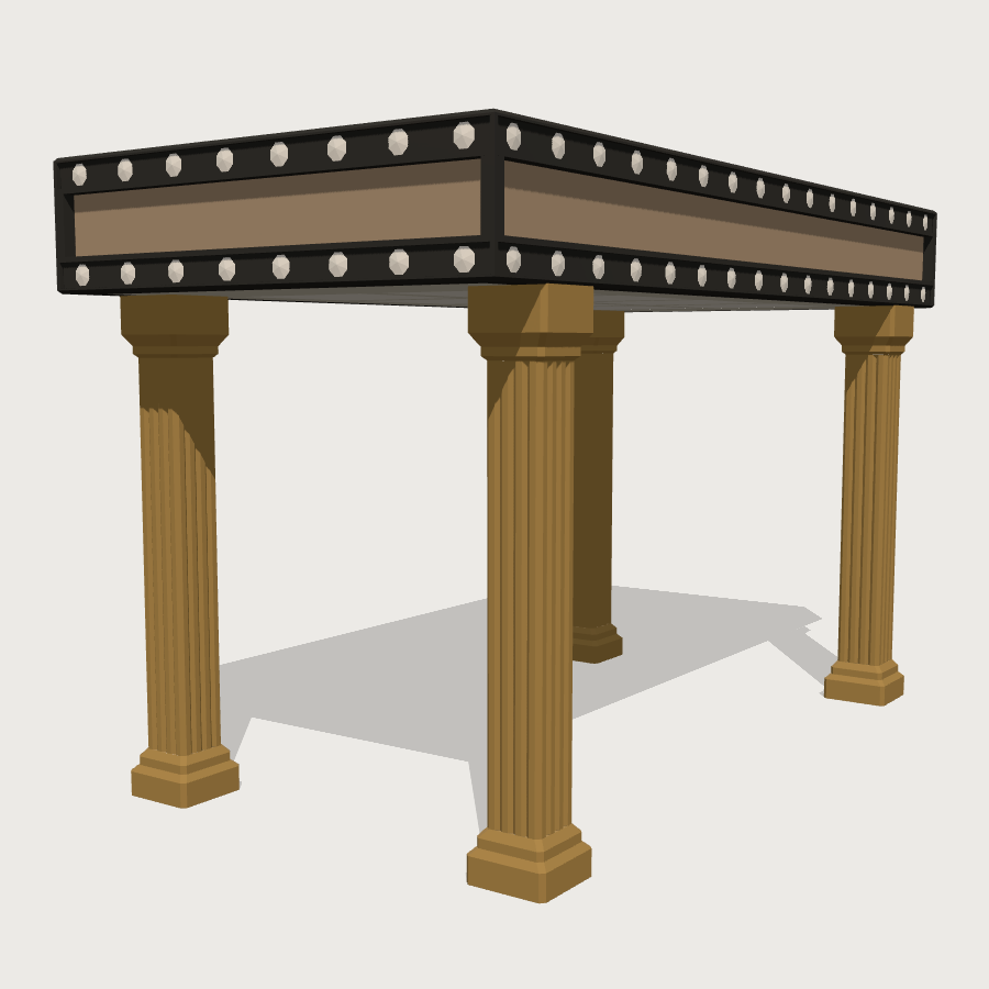 Porte-Cochère Canopy Bay low-poly 3D model