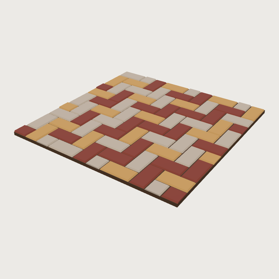 Porte-Cochère Drive Tile low-poly 3D model