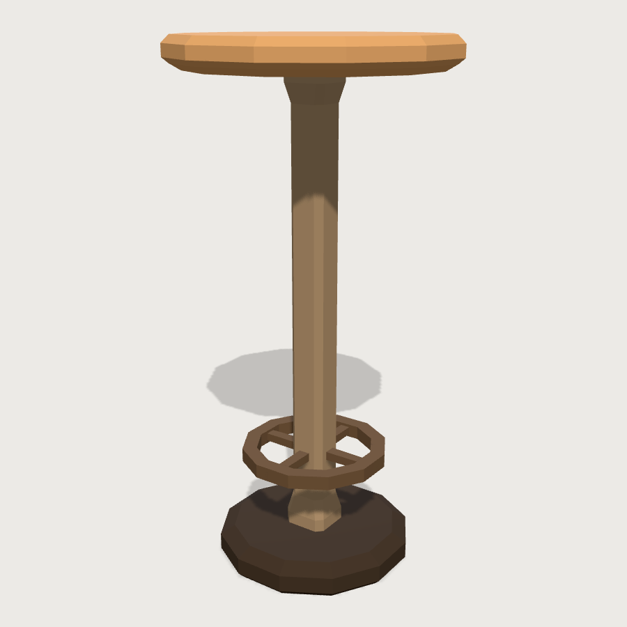Poseur Table low-poly 3D model