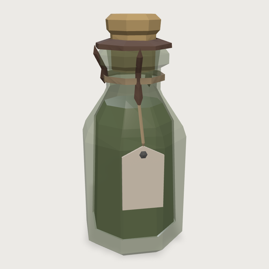 Potion Bottle low-poly 3D model