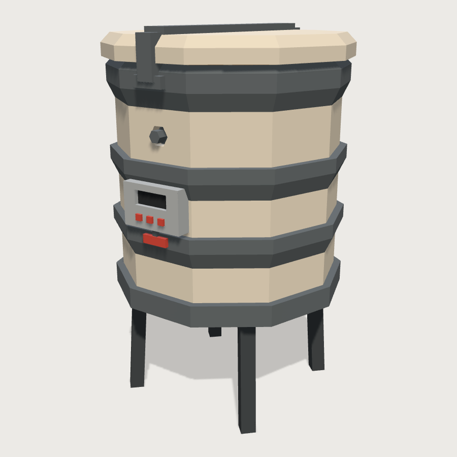 Pottery Kiln low-poly 3D model