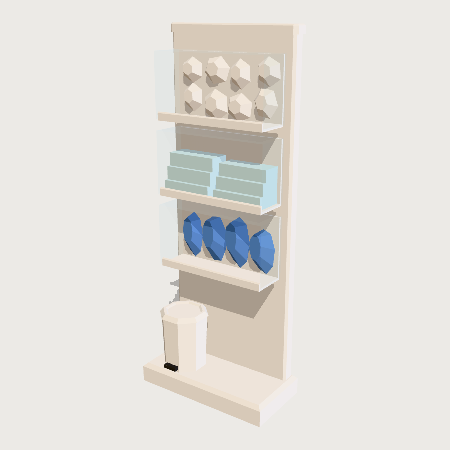 PPE Dispenser Station low-poly 3D model