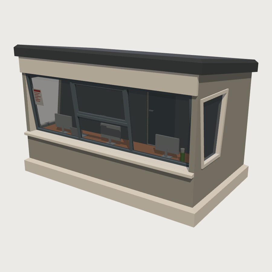 Press Box low-poly 3D model