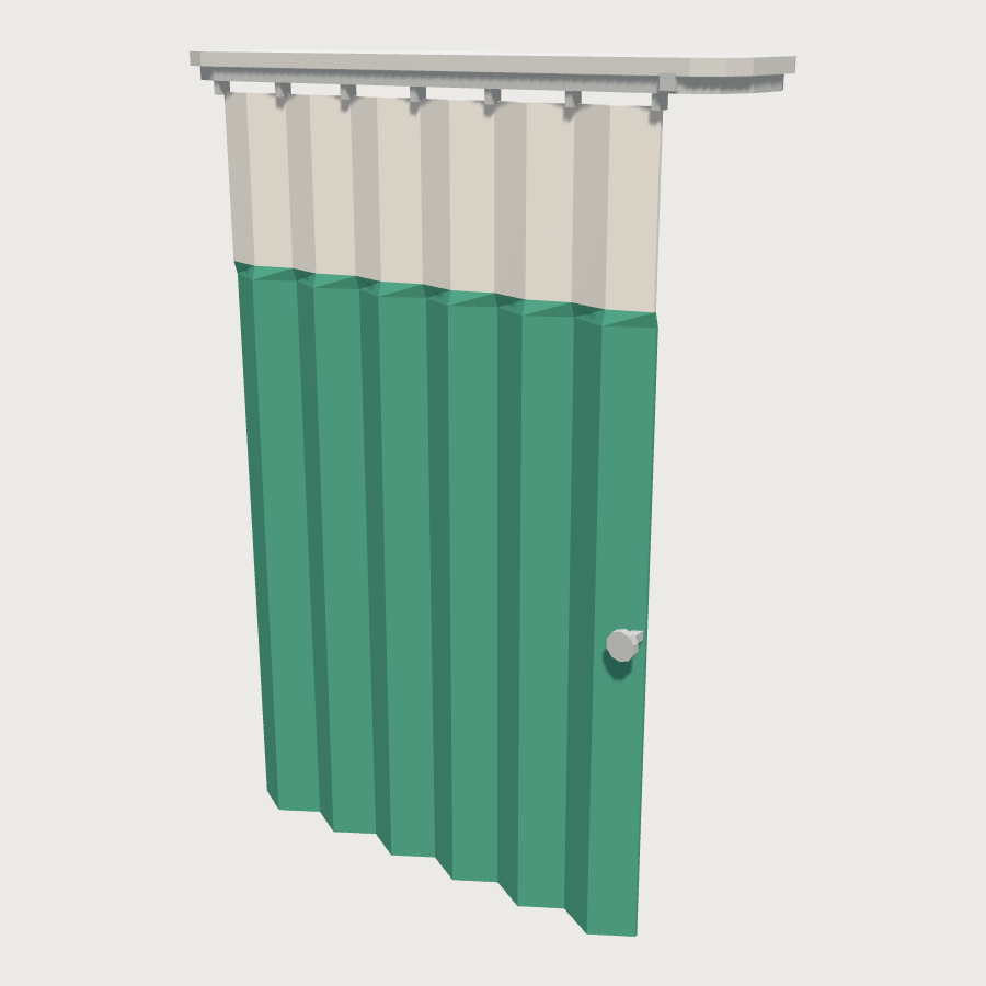 Privacy Curtain Panel low-poly 3D model