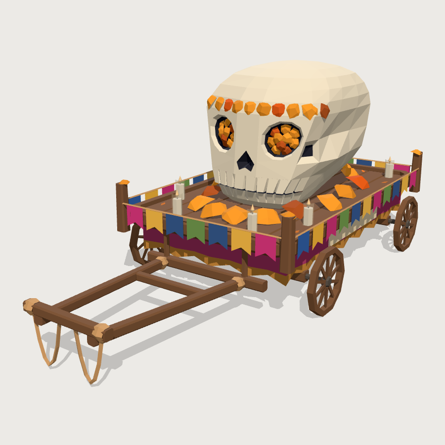 Procession Float low-poly 3D model