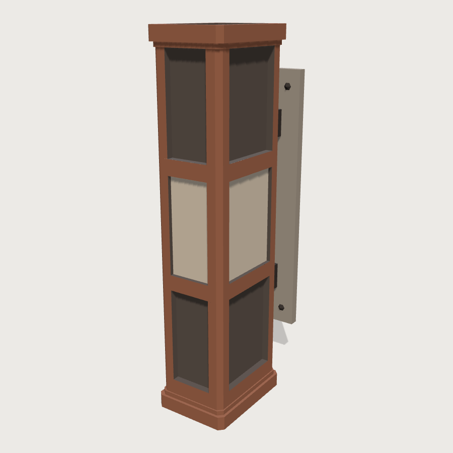 Projecting Shop Sign low-poly 3D model