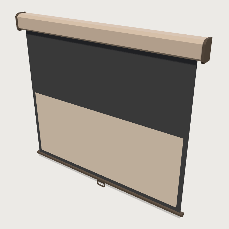 Projection Screen low-poly 3D model