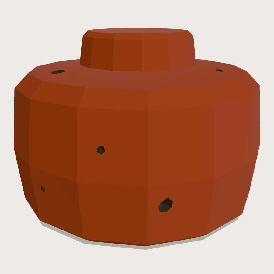 Pukao Topknot low-poly 3D model