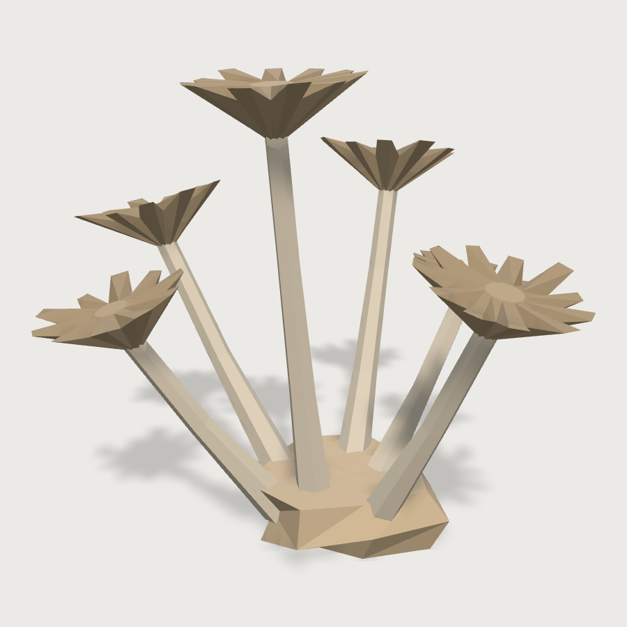 Pulsing Xenia low-poly 3D model