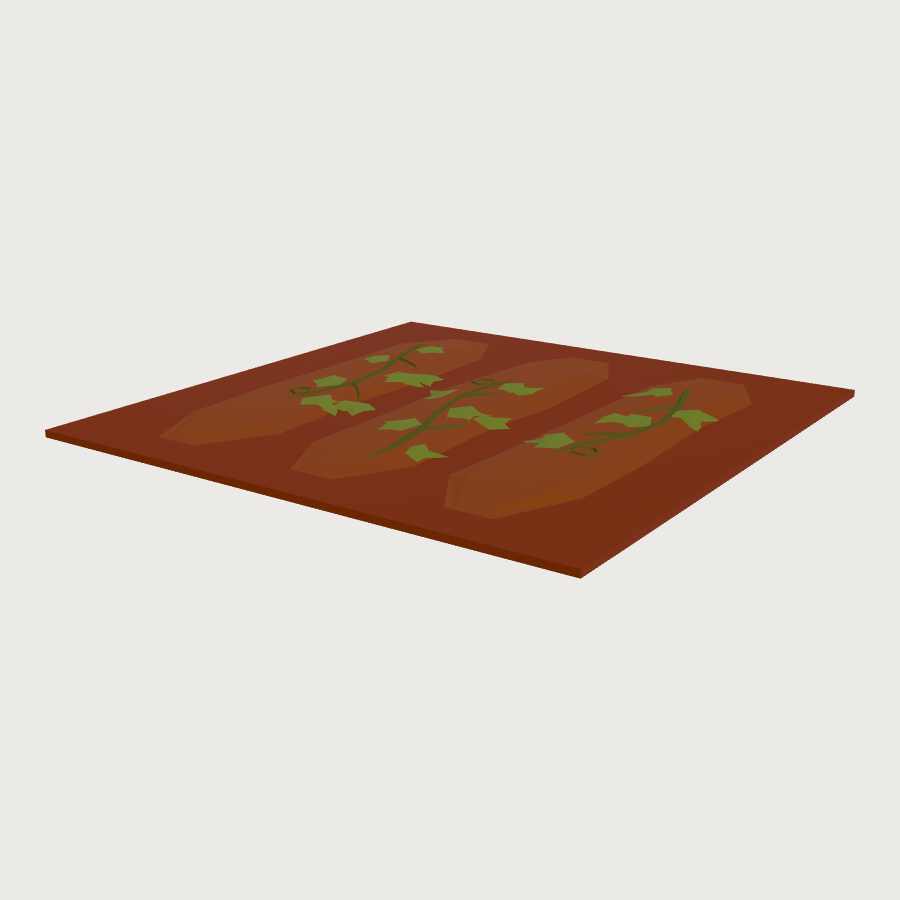 Pumpkin Patch Tile low-poly 3D model