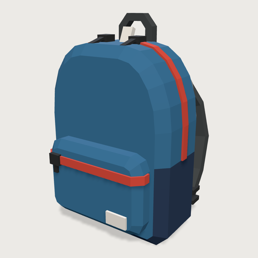 Pupil Backpack low-poly 3D model