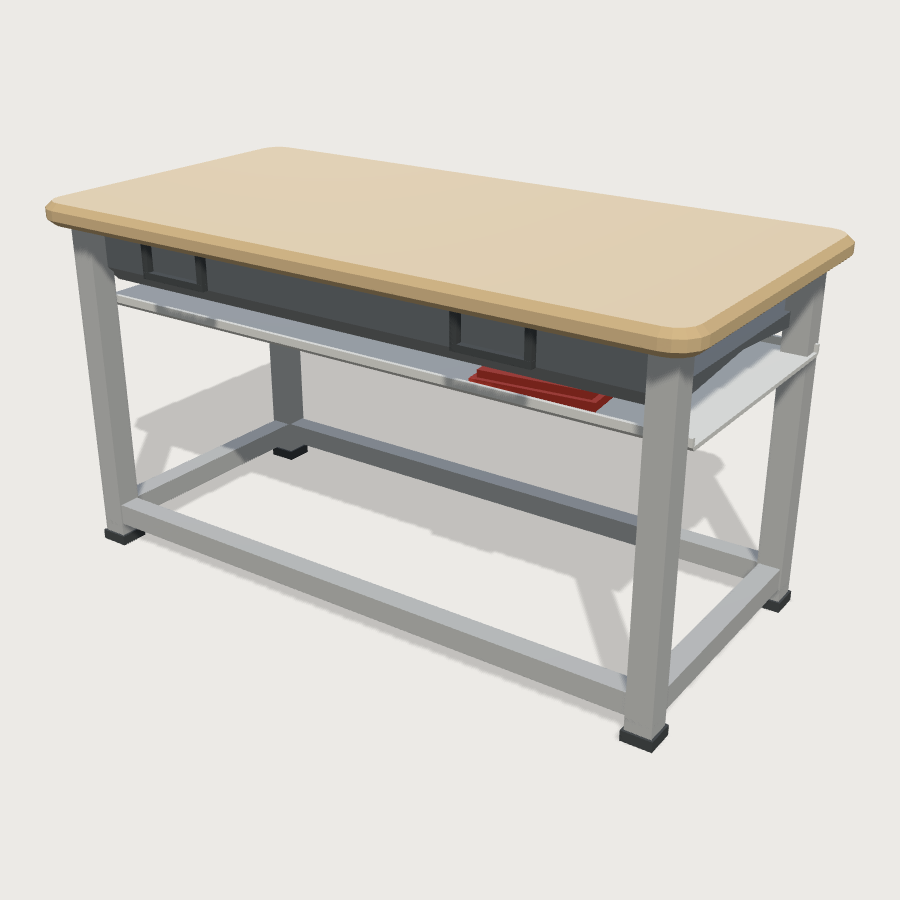Pupil Table low-poly 3D model
