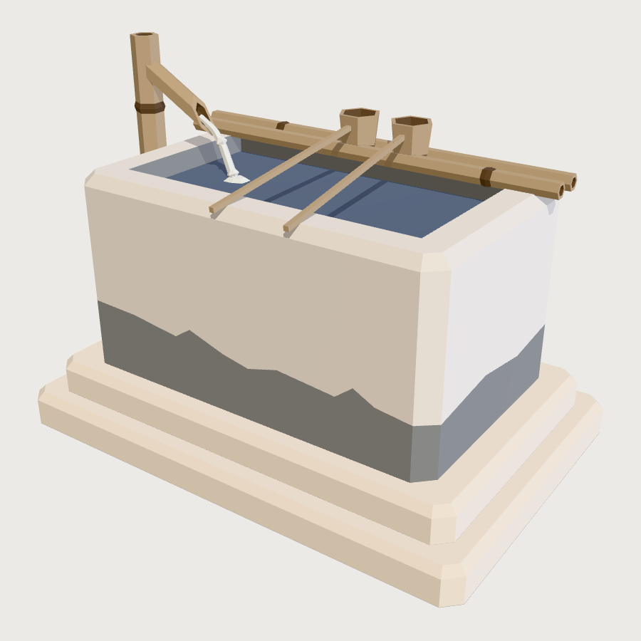 Purification Basin low-poly 3D model