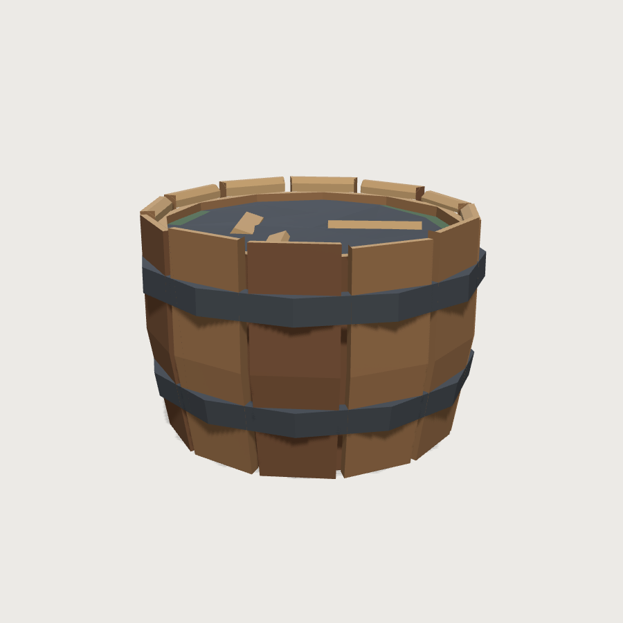 Quench Barrel low-poly 3D model