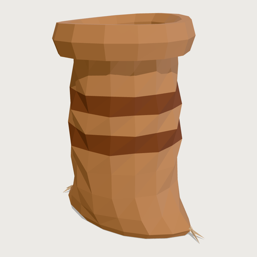 Race Sack low-poly 3D model
