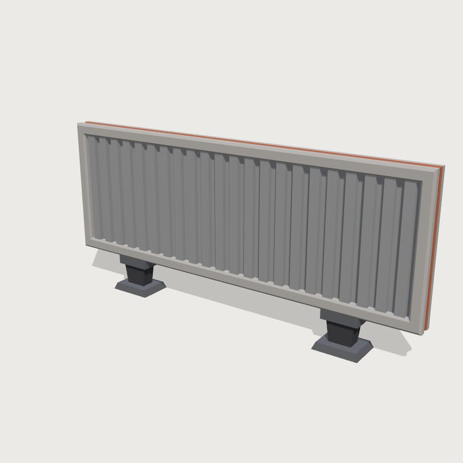 Radiator Panel low-poly 3D model