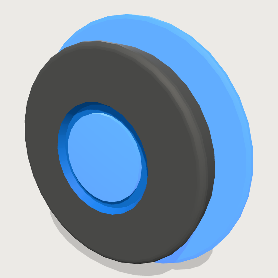 Radio Button low-poly 3D model