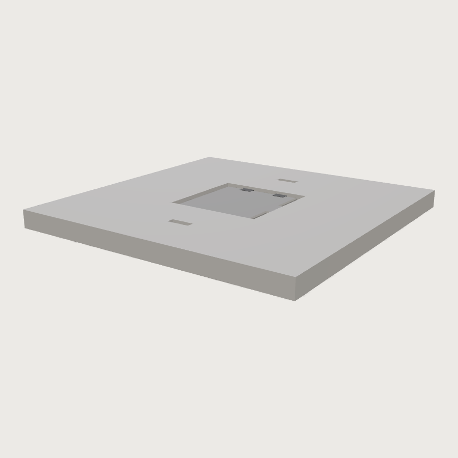 Raised Access Floor Tile low-poly 3D model