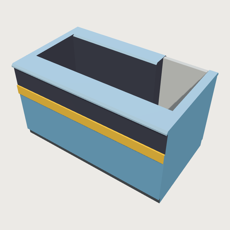 Reception Desk low-poly 3D model