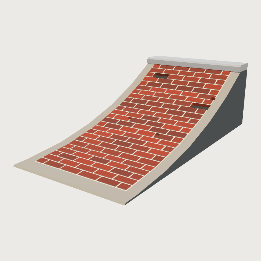 Red Brick Bank low-poly 3D model