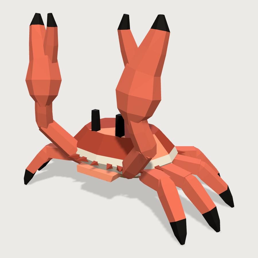 Reef Crab low-poly 3D model