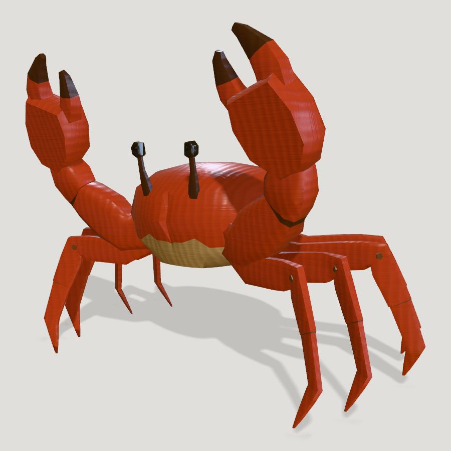 Reef crab HD 3D model