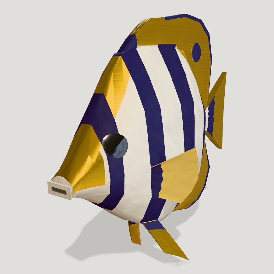 Reef fish HD 3D model