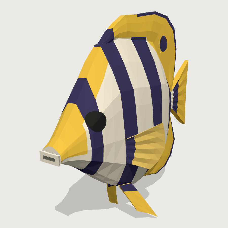 Reef fish low-poly 3D model