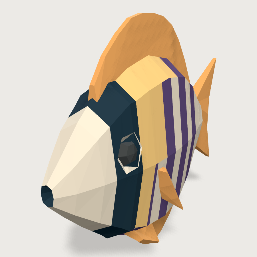 Reef Fish low-poly 3D model
