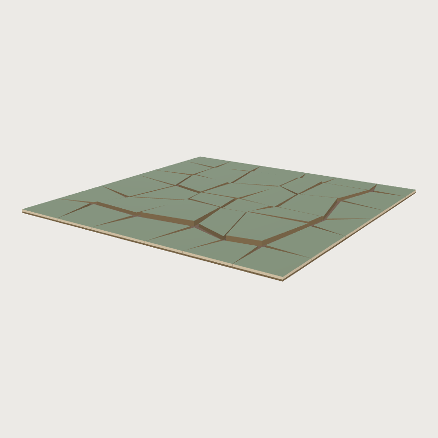 Reef Rock Pavement Tile low-poly 3D model