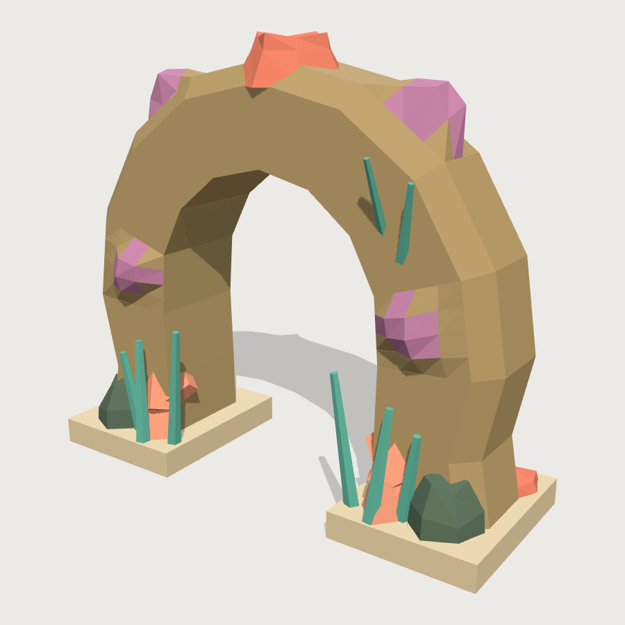 Reef Swim-Through Arch low-poly 3D model