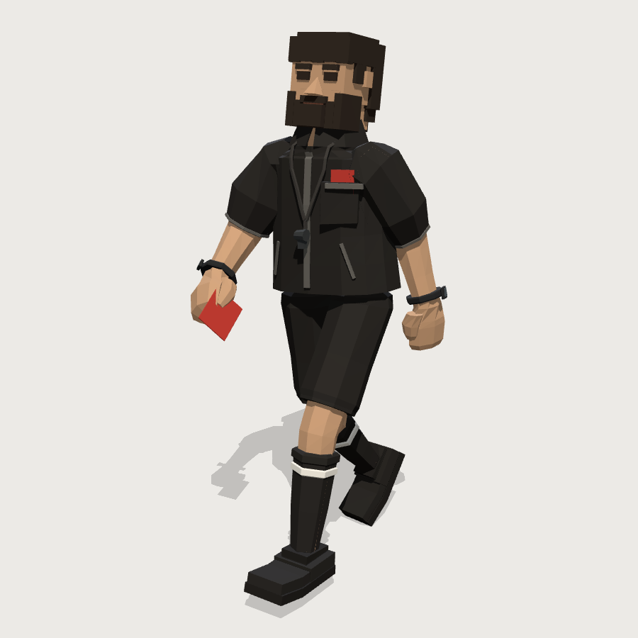 Referee low-poly 3D model