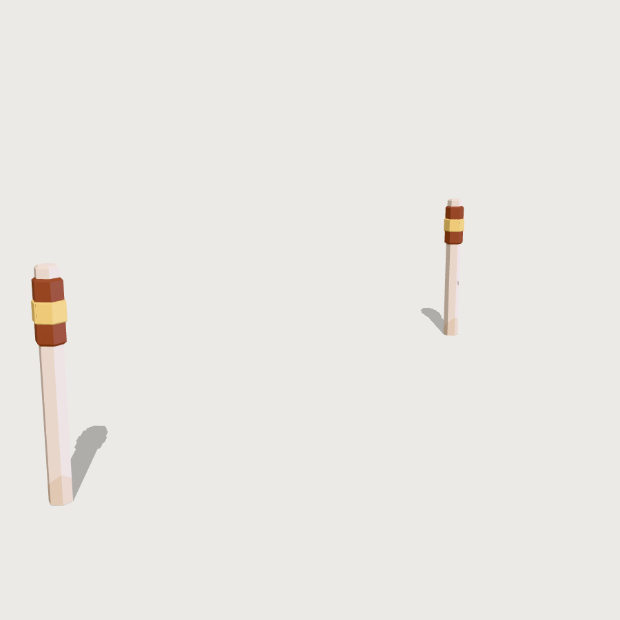 Reflector Post Run low-poly 3D model
