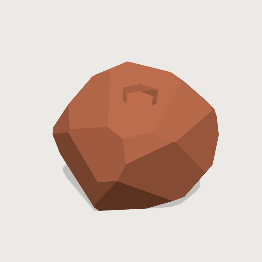 Regolith Boulder low-poly 3D model