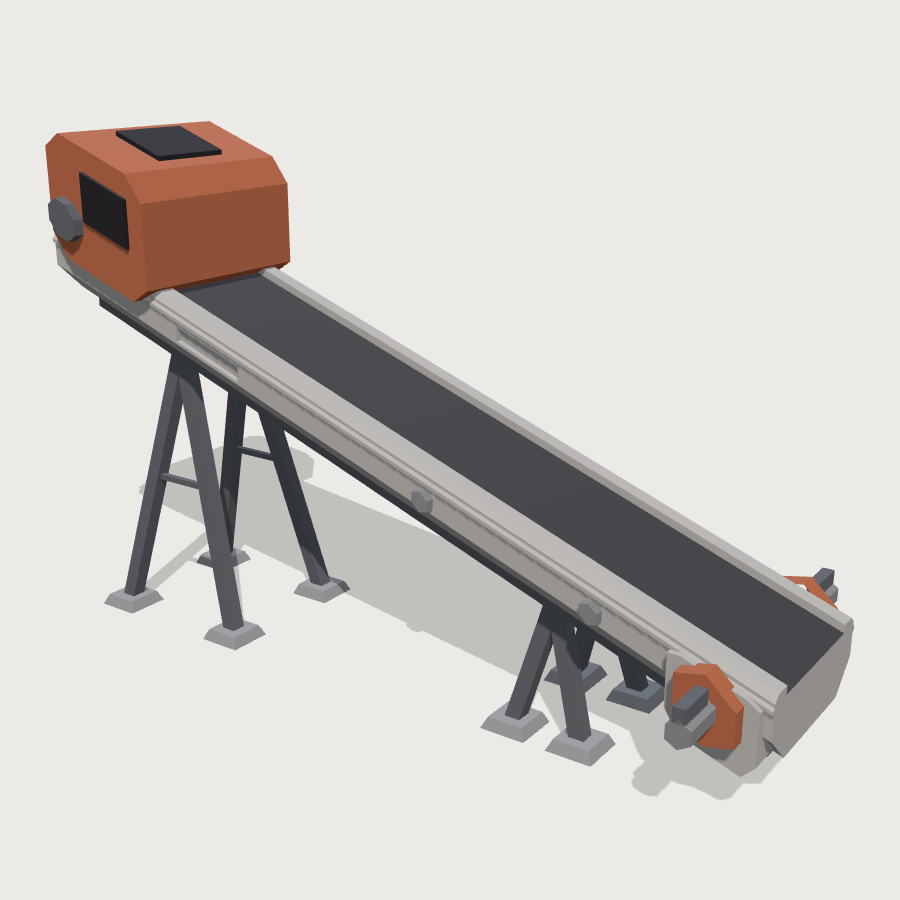 Regolith Conveyor low-poly 3D model