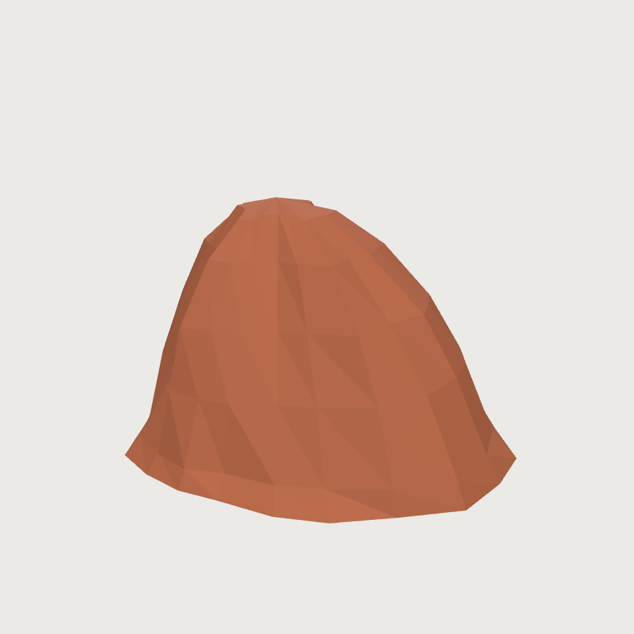 Regolith Mound low-poly 3D model