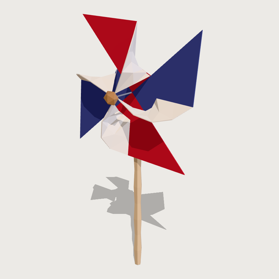 Remolino Pinwheel low-poly 3D model