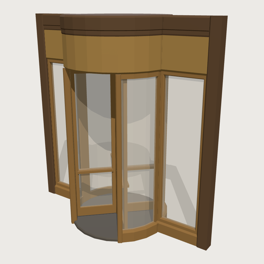 Revolving Entrance Bay low-poly 3D model